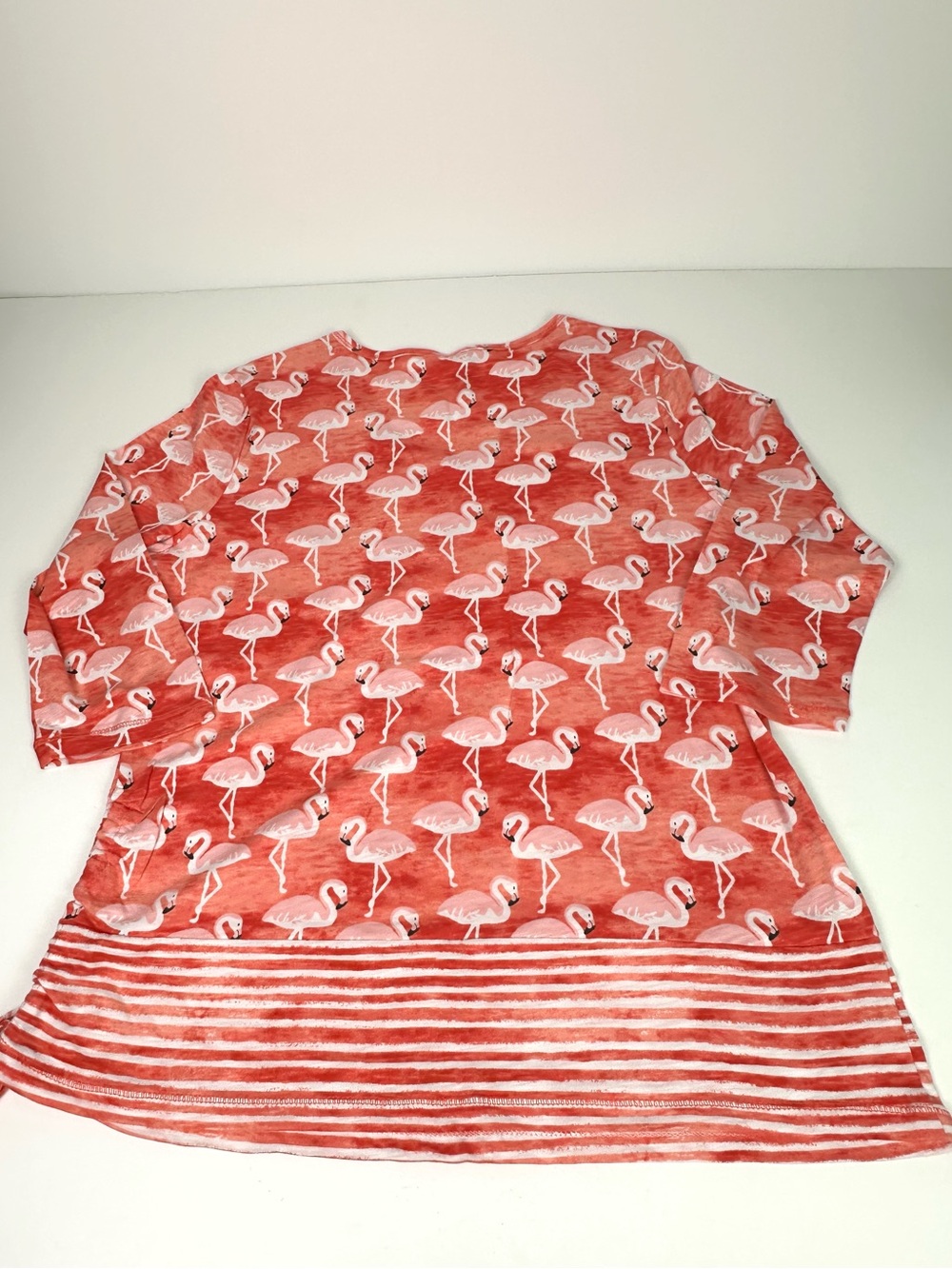 Women’s Pink Flamingo Top 3/4 sleeve Large L - Picture 6 of 7